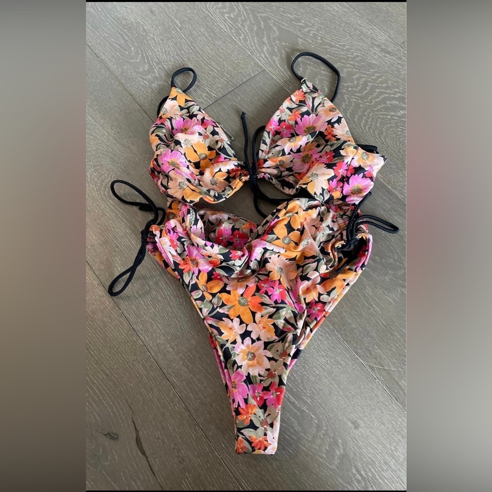 For Love & Lemons Vienna floral one piece